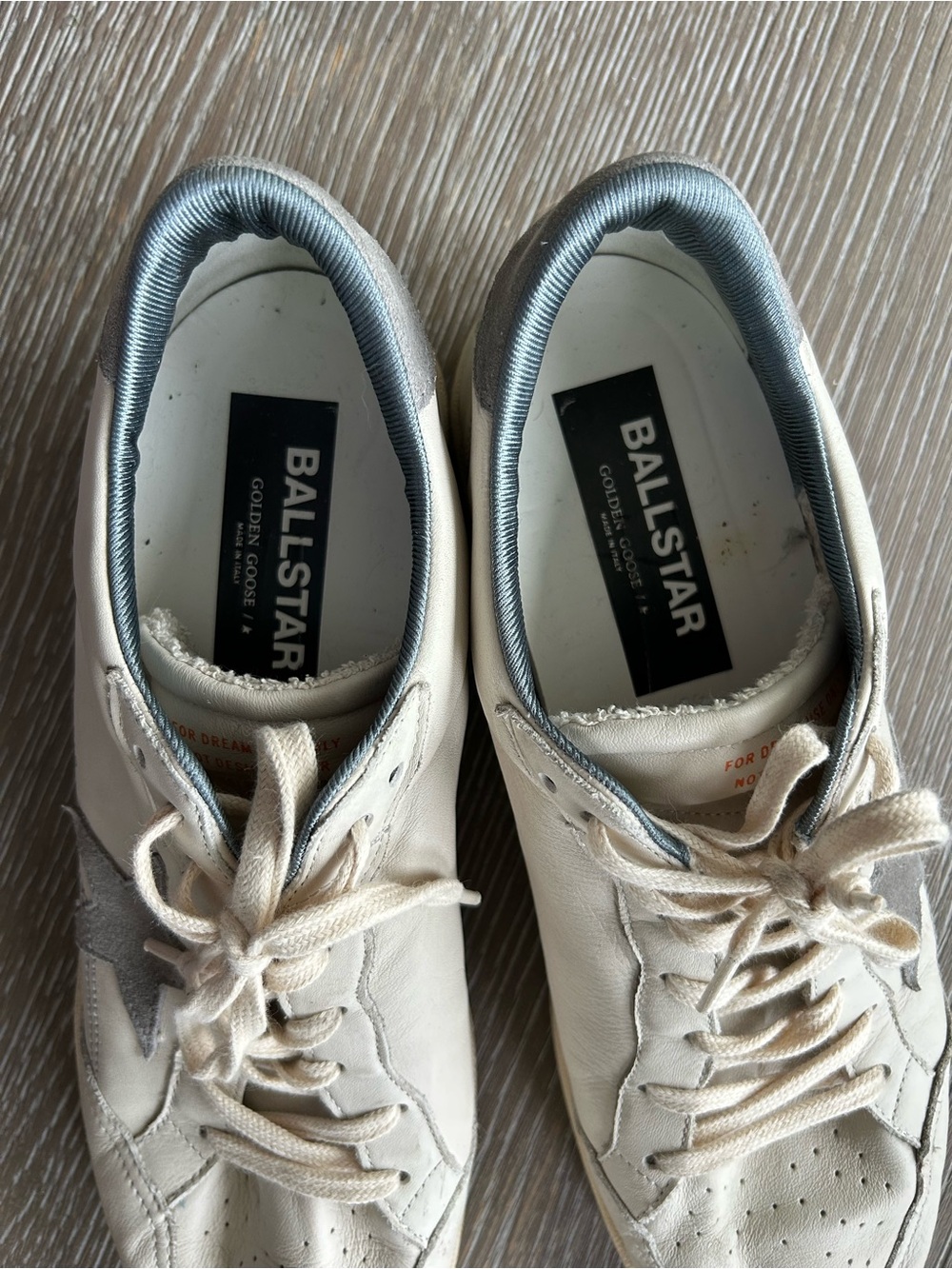 Golden Goose White Sneakers with Gray Star - Picture 4 of 7